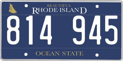 RI license plate 814945