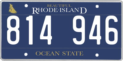 RI license plate 814946