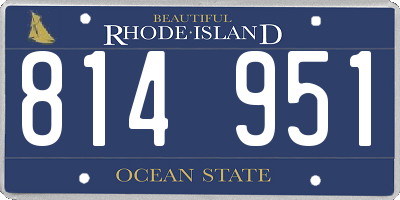 RI license plate 814951