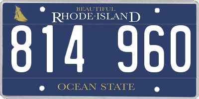 RI license plate 814960