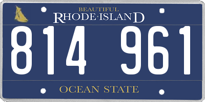 RI license plate 814961