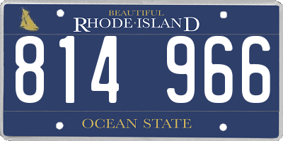 RI license plate 814966