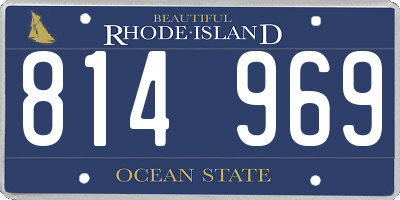 RI license plate 814969