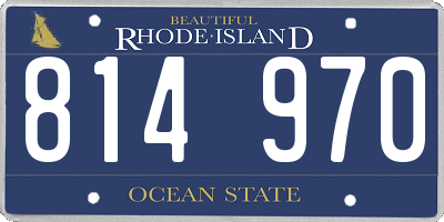 RI license plate 814970