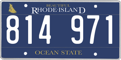 RI license plate 814971