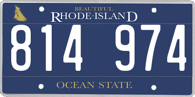 RI license plate 814974