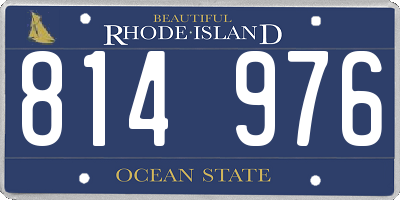 RI license plate 814976