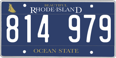 RI license plate 814979