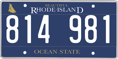 RI license plate 814981