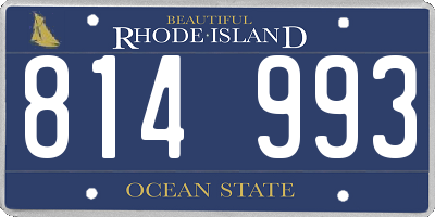 RI license plate 814993
