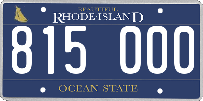 RI license plate 815000