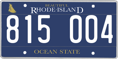 RI license plate 815004