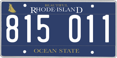 RI license plate 815011