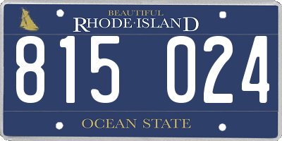 RI license plate 815024