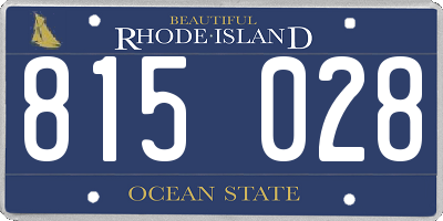 RI license plate 815028