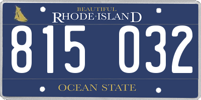 RI license plate 815032