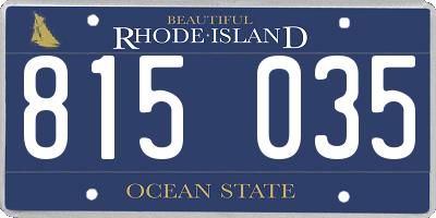 RI license plate 815035