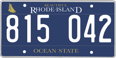 RI license plate 815042
