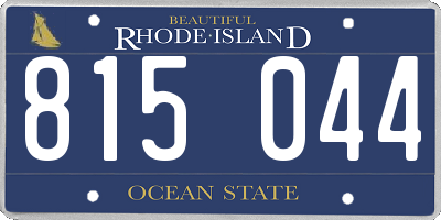 RI license plate 815044