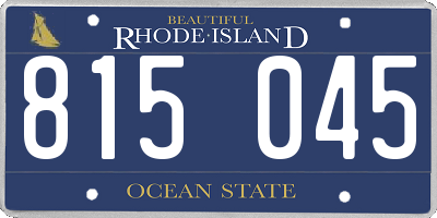 RI license plate 815045