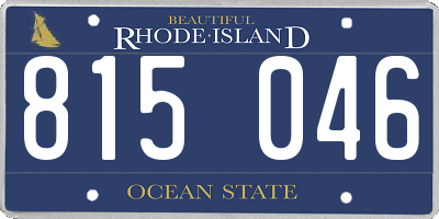 RI license plate 815046