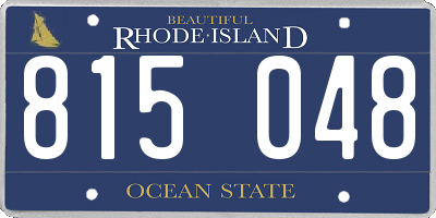 RI license plate 815048