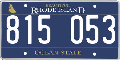 RI license plate 815053