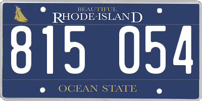 RI license plate 815054
