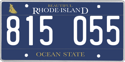 RI license plate 815055