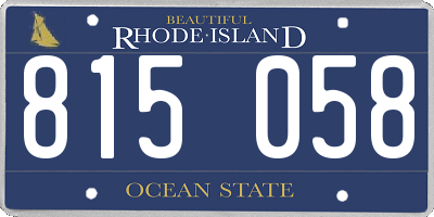 RI license plate 815058