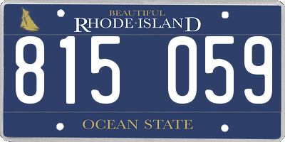 RI license plate 815059