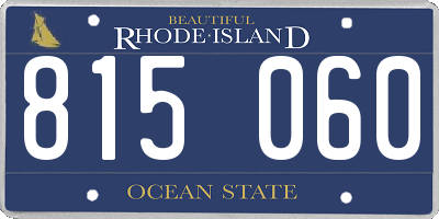 RI license plate 815060