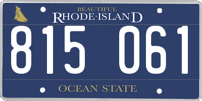 RI license plate 815061