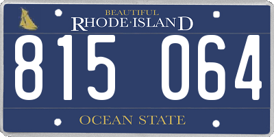 RI license plate 815064