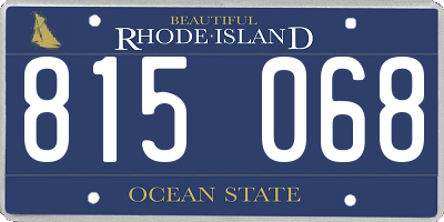 RI license plate 815068
