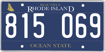 RI license plate 815069