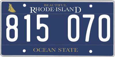 RI license plate 815070