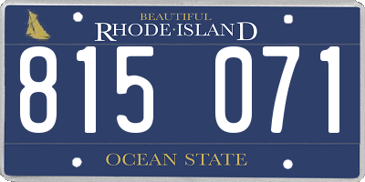 RI license plate 815071