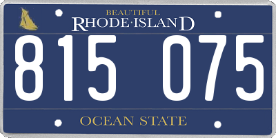 RI license plate 815075