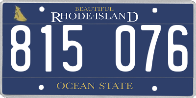 RI license plate 815076