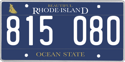 RI license plate 815080