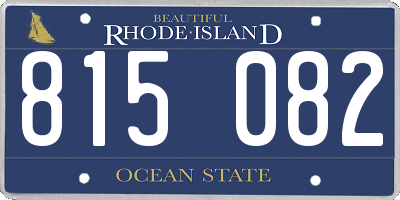 RI license plate 815082