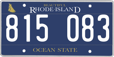 RI license plate 815083