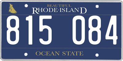 RI license plate 815084
