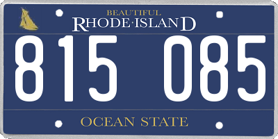 RI license plate 815085