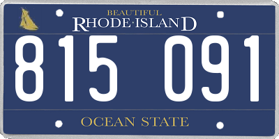 RI license plate 815091