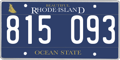 RI license plate 815093
