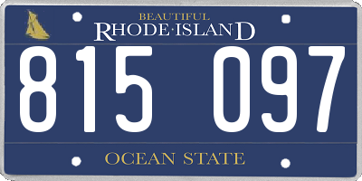 RI license plate 815097
