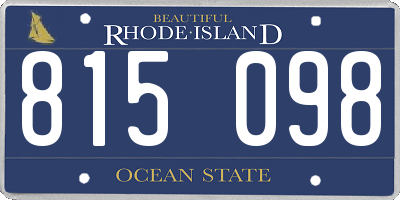 RI license plate 815098