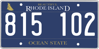 RI license plate 815102